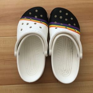 Rainbow Striped crocs!